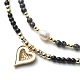 2Pcs 2 Style Alloy Enamel Heart Pendant Necklaces Set NJEW-JN04063-6