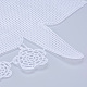 プラスチックメッシュキャンバスシート  刺繍用  アクリル毛糸クラフト  ニットとかぎ針編みのプロジェクト  花と心と葉  ホワイト  34x35.7x0.15cm  穴：2x2mm  葉：26x18x1.2mm  ハート：27x28.5x1.2mm  花：51x52x1.2mmと40.5x41x1.2mm DIY-M007-04-2
