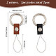 GORGECRAFT 2PCS Keyring with Strap Short Lanyard Black Cell Phone Finger Ring Phone Charms Grip Holders Finger Ring Strap Kickstand for Small Electronic Devices USB Flash Drive MP3 Player Keys ID Card AJEW-GF0005-82-2