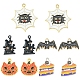 12 pièces 6 style halloween thème alliage émail pendentifs ENAM-FS0001-46-6