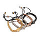 Bracelets de perles tressés ronds en 304 acier inoxydable BJEW-O124-21-1