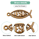 Chgcraft 120 шт. 3 цвета тибетская рыба подвески с Иисусом сплав христианские рыбные подвески подвески в форме рыбы для ожерелья «сделай сам» серьги браслет ювелирные изделия PALLOY-CA0002-34-5