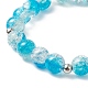 Bracelet extensible à perles rondes bling galss BJEW-JB09241-6