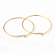 Jewelry Findings Golden Plated Brass Earring Hoops X-EC067-6NFG-1