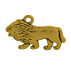Tibetan Style Alloy Lion Pendants TIBEP-17704-AG-RS-1