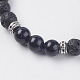 Natürliche Lava Rock Perlen Stretch Armbänder BJEW-I241-12M-2