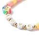 Bracelets en perles de pâte polymère faites main BJEW-JB06492-6