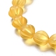 Brins de perles de verre dépoli transparent GLAA-F114-06-3