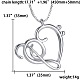 Creative Heart and Musical Note Alloy Pendant Necklaces NJEW-N0052-099-2