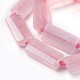 Chapelets de perles en quartz rose naturel G-F595-F10-3