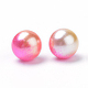 Cuentas de perlas de imitación acrílica arcoiris OACR-R065-6mm-A04-2