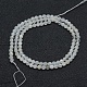 Bianco naturale perline pietra di luna fili G-E411-07-2mm-2