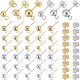 DICOSMETIC 60pcs 3 Sizes 2 Colors Stainless Steel Ball Post Earring Studs with Loop Round Ball Earrings Spherical Earring Findings with 2 Sizes Butterfly Ear Back for Jewelry Making STAS-DC0001-36-1