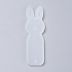 シリコーンバニーブックマークモールド  レジン型  ウサギの頭部  ホワイト  92x29x4.5mm  内径：89x25mm X-DIY-P001-04A-1