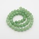Aventurina verde natural hebras de perlas redondo G-P070-37-8mm-2