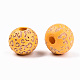 Painted Natural Wood Beads X-WOOD-T021-53A-10-2