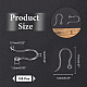 arricraft 100 Pcs Earring Hooks RESI-AR0001-26-2