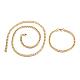 Conjuntos de joyas de collares y pulseras de 304 acero inoxidable SJEW-E066-05G-1