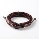 Adjustable Unisex Cowhide Cord Bracelets BJEW-L544-01A-2