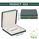 FINGERINSPIRE 19 cm Square PU Leather Pearl Necklace Box Velvet PU Leather Necklace Box Jewelry Storage Gift Case Dark Green Wedding Jewelry Organizer Display Case for Pendant LBOX-WH0002-06A-2