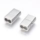 304 Stainless Steel Magnetic Clasps with Glue-in Ends STAS-G143-64P-1