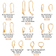 SUPERFINDINGS 48Pcs 8 Style Brass Earring Hooks 24K Gold Plated Hoop Earring Findings Lever Back Earwires for Jewelry Making Earring DIY Craft Pin: 0.5~1mm KK-FH0004-08-6