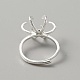 Verstellbare Messingfingerring-Komponenten&nbsp;KK-WH0044-85-3