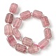 Chapelets de perles aux fraises en quartz naturel G-C098-A13-01-3