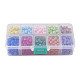 10 couleurs de perles de verre peintes DGLA-JP0001-13-6mm-2