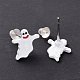 Alloy Ghost Stud Earrings with Steel Pin EJEW-E143-10-3