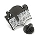 Musik-Thema Cartoon schwarze Katze Emaille-Pins JEWB-K016-11B-EB-3