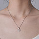 201 collier pendentif coeur en acier inoxydable NJEW-OY001-02-2