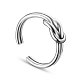 Shegrace vintage knot 925 anillos de puño de plata esterlina JR152A-1