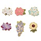 6 Stück 6 Blumen-Emaille-Stifte JEWB-SZ0001-61-1