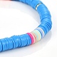 (Schmuckpartys im Fabrikverkauf) handgefertigte Stretch-Armbänder mit Heishi-Perlen aus Fimo BJEW-JB05304-04-3
