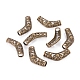 Tibetan Style Alloy Hollow Curved Tube Beads PALLOY-J081-01AB-NF-1