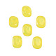 K9ガラスラインストーンカボション  尖ったバック＆バックメッキ  多面カット  オーバル  黄水晶  10x8x4mm MRMJ-N029-10-01-4