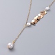 (Schmuckpartys im Fabrikverkauf) Halsketten mit einzelnen Perlenanhängern NJEW-JN02710-01-2