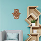 Creativa decorazione da parete in legno naturale AJEW-WH0331-002-5