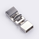 304 Stainless Steel Snap Lock Clasps STAS-G163-05P-3
