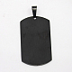 Men's 201 Stainless Steel Big Rectangle Hand Stamping Blank Tag Pendants STAS-O044-121-1