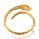 Chapado de iones (ip) 304 anillo de puño de serpiente de acero inoxidable RJEW-N038-113LG-4