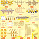 SUNNYCLUE 1 Box DIY 10 Pairs Bee Charms Honeycomb Charm Rhinestone Earring Making Starter Kit Insect Charm Linking Rings Moon Crescent Charms for Jewelry Making Kits Adult Women Crafting Beginner DIY-SC0020-43-2