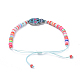 Bracelets de perles de nylon tressés réglables BJEW-JB05192-M-5