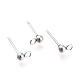 304 Stainless Steel Ball Stud Earring Findings STAS-M274-009-P-1