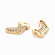 Brass Micro Pave Clear Cubic Zirconia Charms KK-N231-252-NF-2