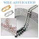 PandaHall Elite 2Pcs 2 Colors 925 Sterling Silver with Clear Cubic Zirconia Twister Clasp FIND-PH0009-54-5