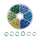 6 Farben Aluminiumdraht offene Ringe springen ALUM-X0001-01A-1
