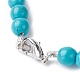 Halsketten mit abgestuften Perlen aus gefärbtem synthetischem Türkis NJEW-P279-03-4
