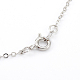 Electroplate Spiral Shell Pendant Necklaces NJEW-JN02281-5